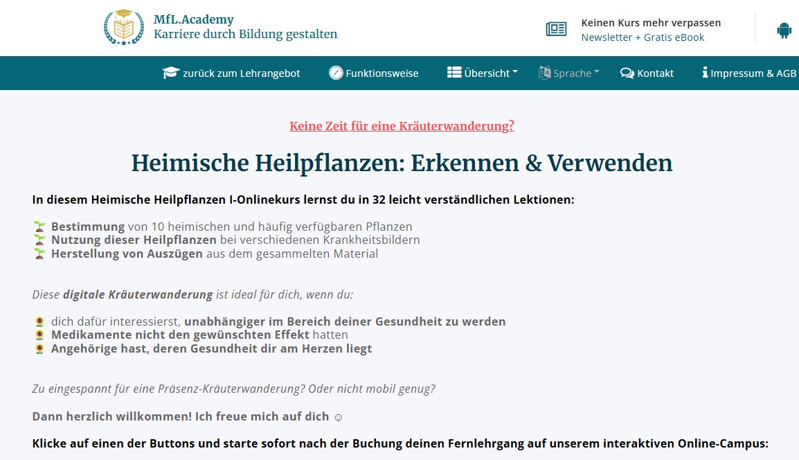 Heimische Heilpflanzen erkennen und verwenden