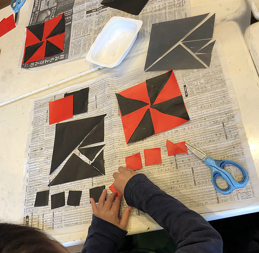 赤と黒の世界 幼児 茅ヶ崎の絵画教室 造形教室あとりえこも