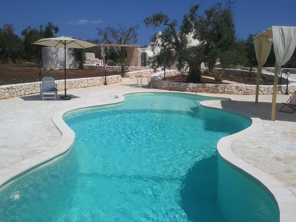 Meer und Strände in Apulien Ferienhaus von privat mieten Trulli Collina della Pace Ostuni