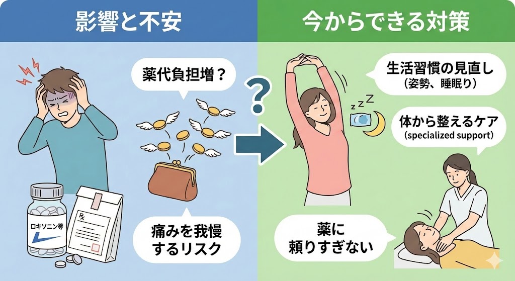 【注意】頭痛薬の自己負担が増えるかも？