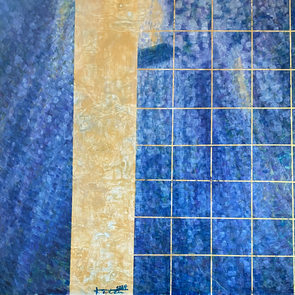 「藤の戸」　s20(910×910) Acrylgouache/oil