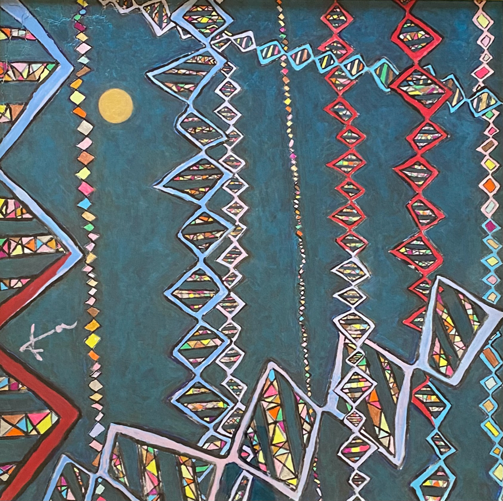ツキの遺伝子　S10(530×530)/Acrylgouache