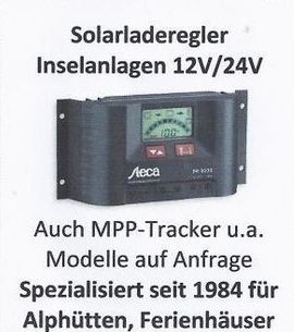 Solarladeregler Inselanlagen 12/24 Volt