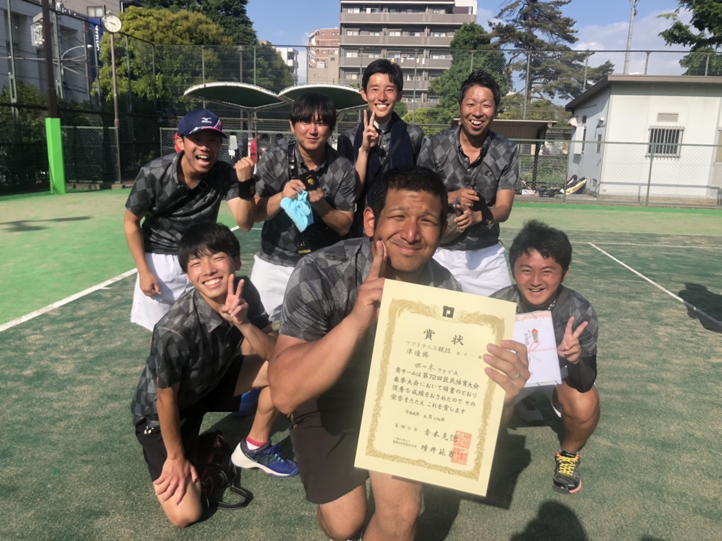 春季団体戦(2019/05/19)　1部男子準優勝 四つ木クラブA
