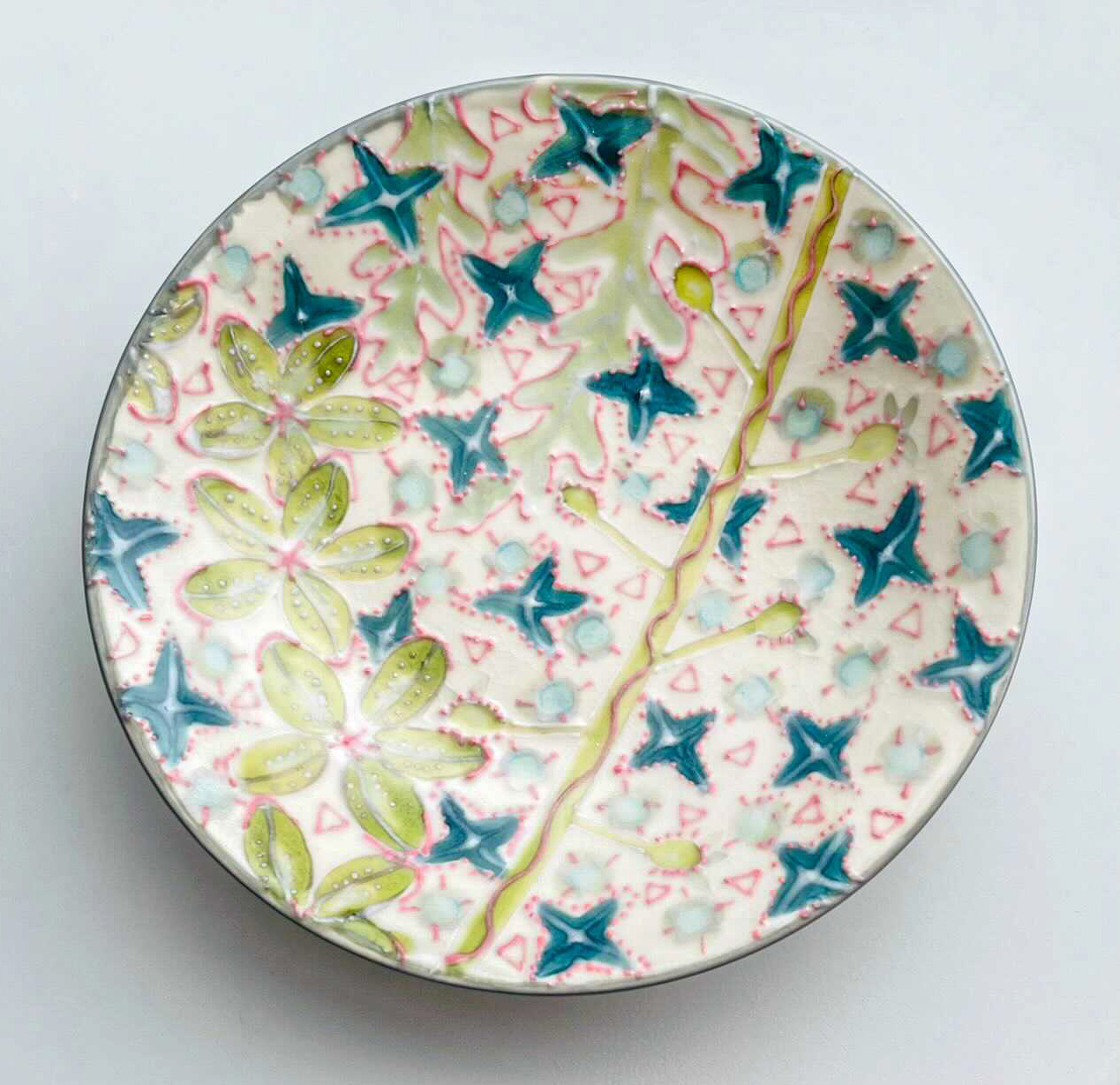 「4寸皿 　Forest decoration」　 陶 　Φ13cm×高さ2cm