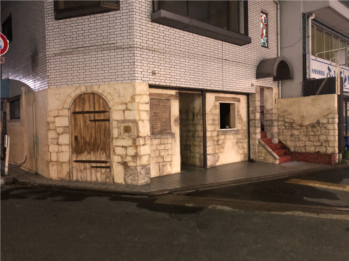 モルタル造形　ファサード施工事例