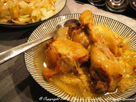Cuisses De Poulet Aux épices Doux Et Chou Chinois Clos Des
