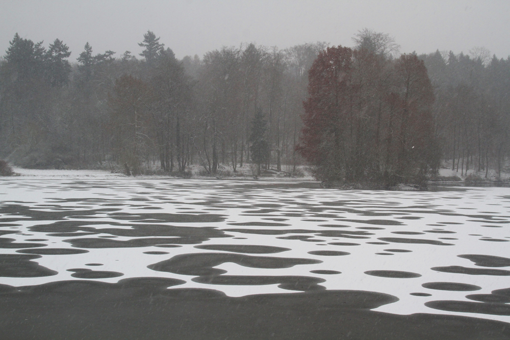 Kurzes Intermezzo mit Eis und Schnee