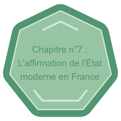 Chapitre n°7 : L'affirmation de l'État moderne dans le royaume de France (Archives 2024-2025)
