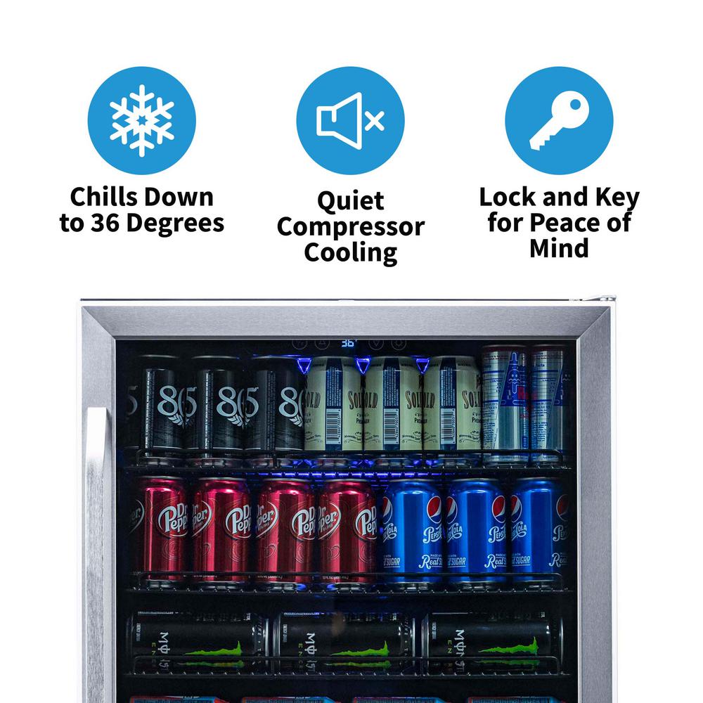 Enfriador de Bebidas Cooler NewAir 24 pulgadas 177 Latas Acero