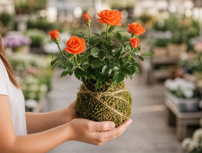 Da Steflor workshop Kokedama con Roselline