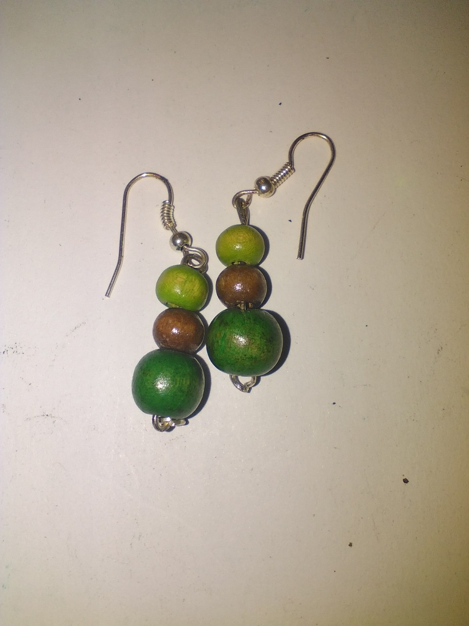 boucles d'oreilles bois rond