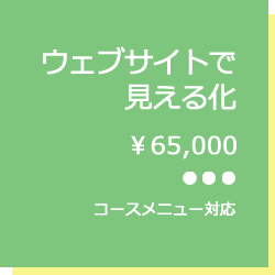 ウェブサイトで見える化、65000円、コースメニュー対応