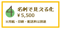 名刺で見える化。5500円。用紙、印刷、配送料は別途