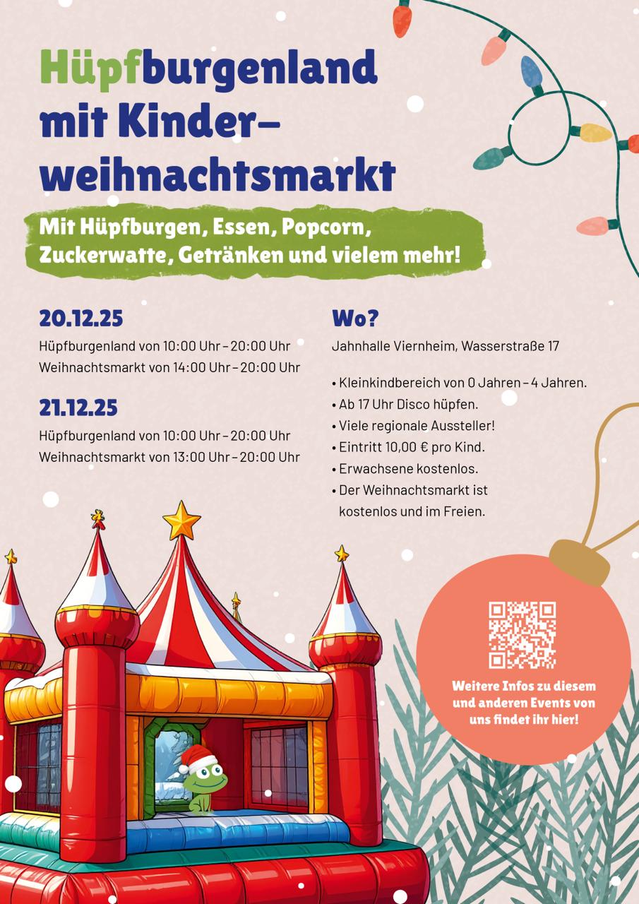 Hüpfburgenland mit Kinderweihnachtsmarkt