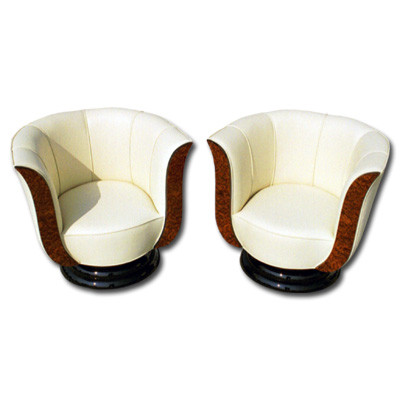 A Pair of Swivel Chairs, Art Déco Wiesbaden Regine Schmitz-Avila