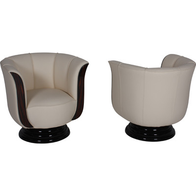 A Pair of Swivel Chairs, Art Déco Wiesbaden Regine Schmitz-Avila
