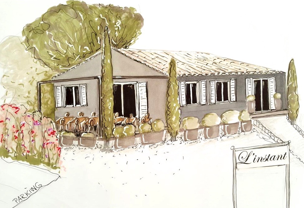 Proposition de relooking de l'extérieur du restaurant (croquis)