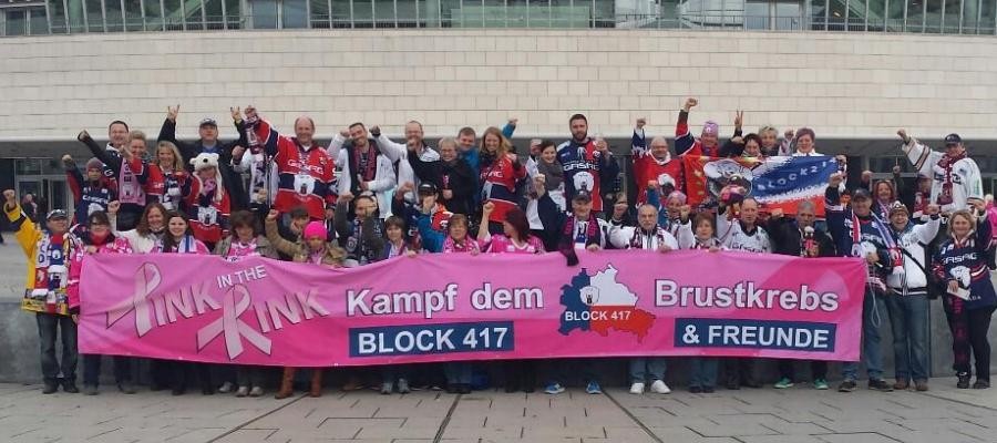 Auch die Fans unterstützen den Kampf gegen den Brustkrebs