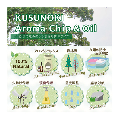 クスノキ・アロマチップ 60g ご使用例