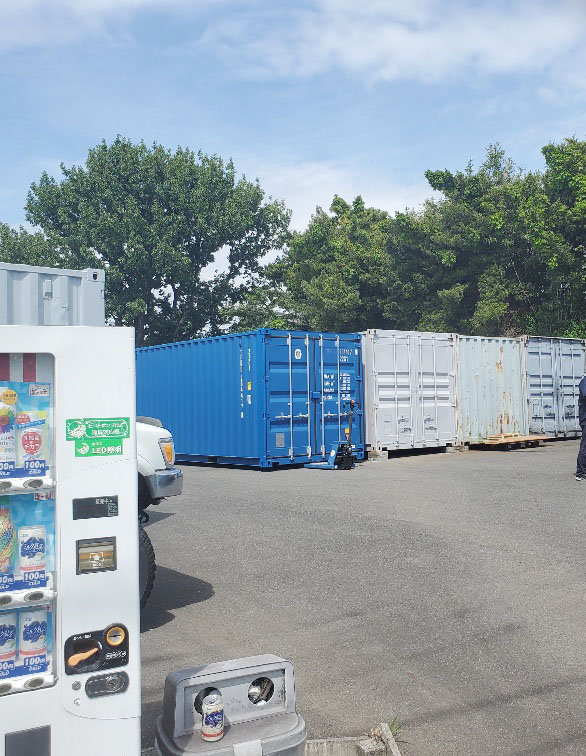 愛知県東海市 NEWVANコンテナ20ftブルー設置