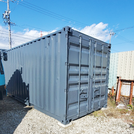 愛知県あま市 中古コンテナ20ft(20フィート)グレー塗装