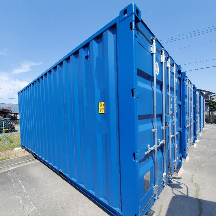 長野県諏訪市 NEWVANコンテナ20ftブルー2本