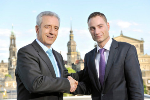 The Prime Minister of Saxony, Stanislaw Tillich, and I