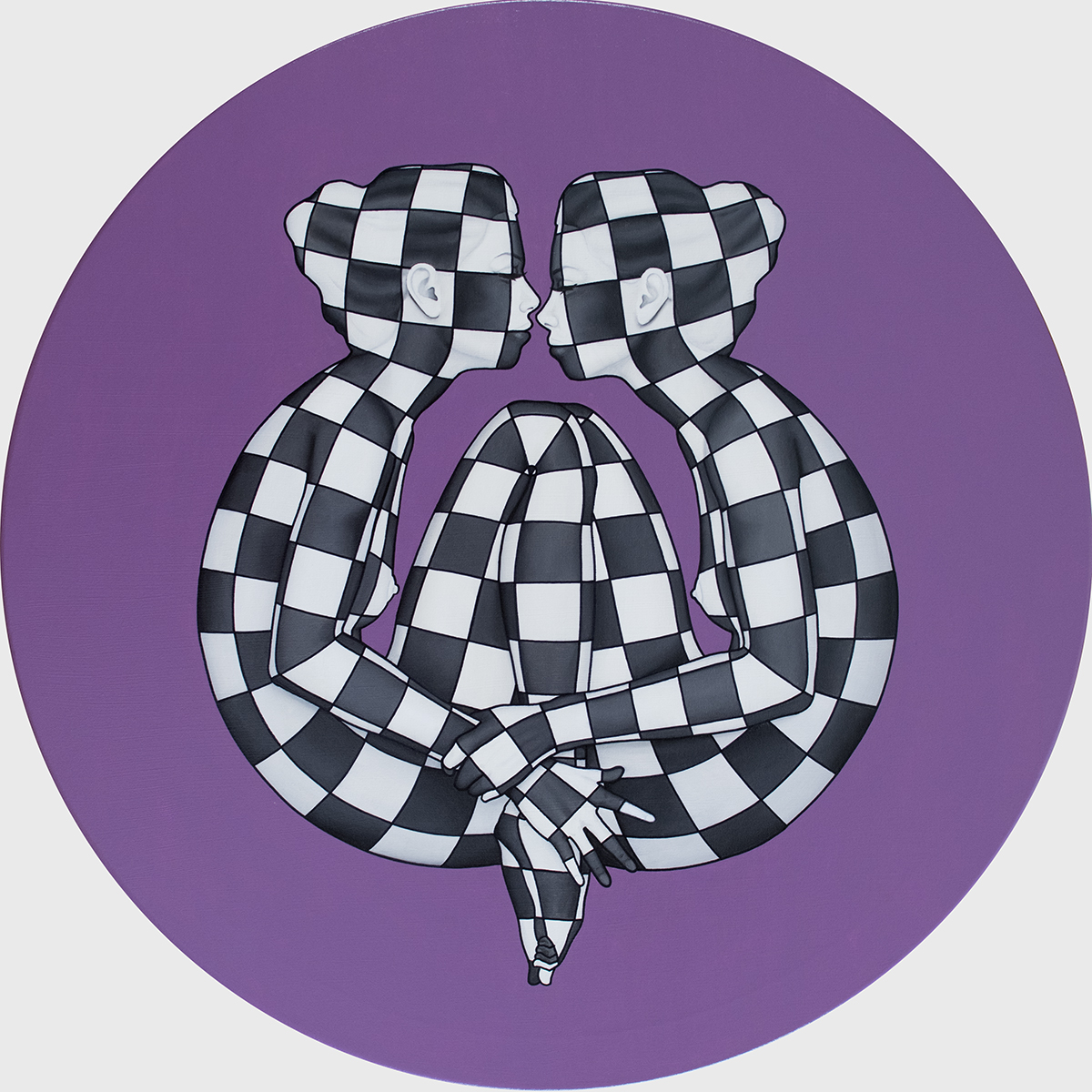Danilo Martinis, Ciercle 03, Oil on canvas, 70 diameter 