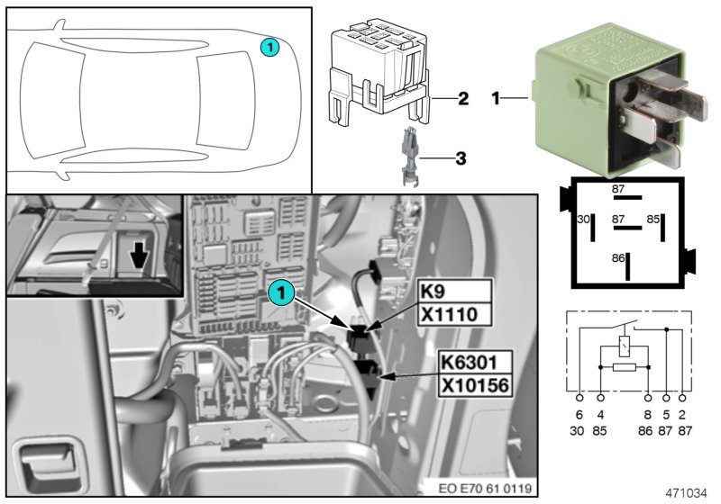 Bmw x5 e70 fuses & relay Free PDF's