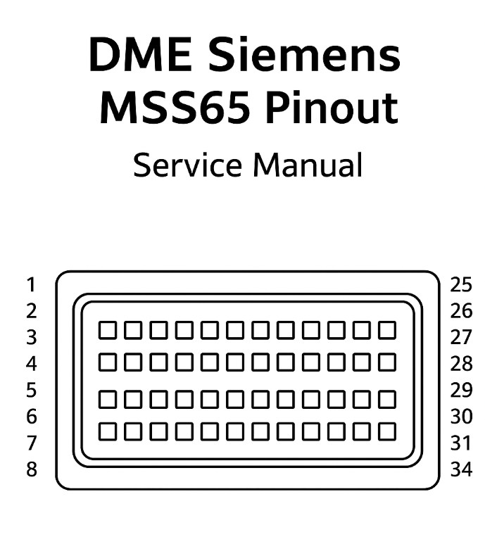 DME Siemens MSS65 Pinout. Service Manual