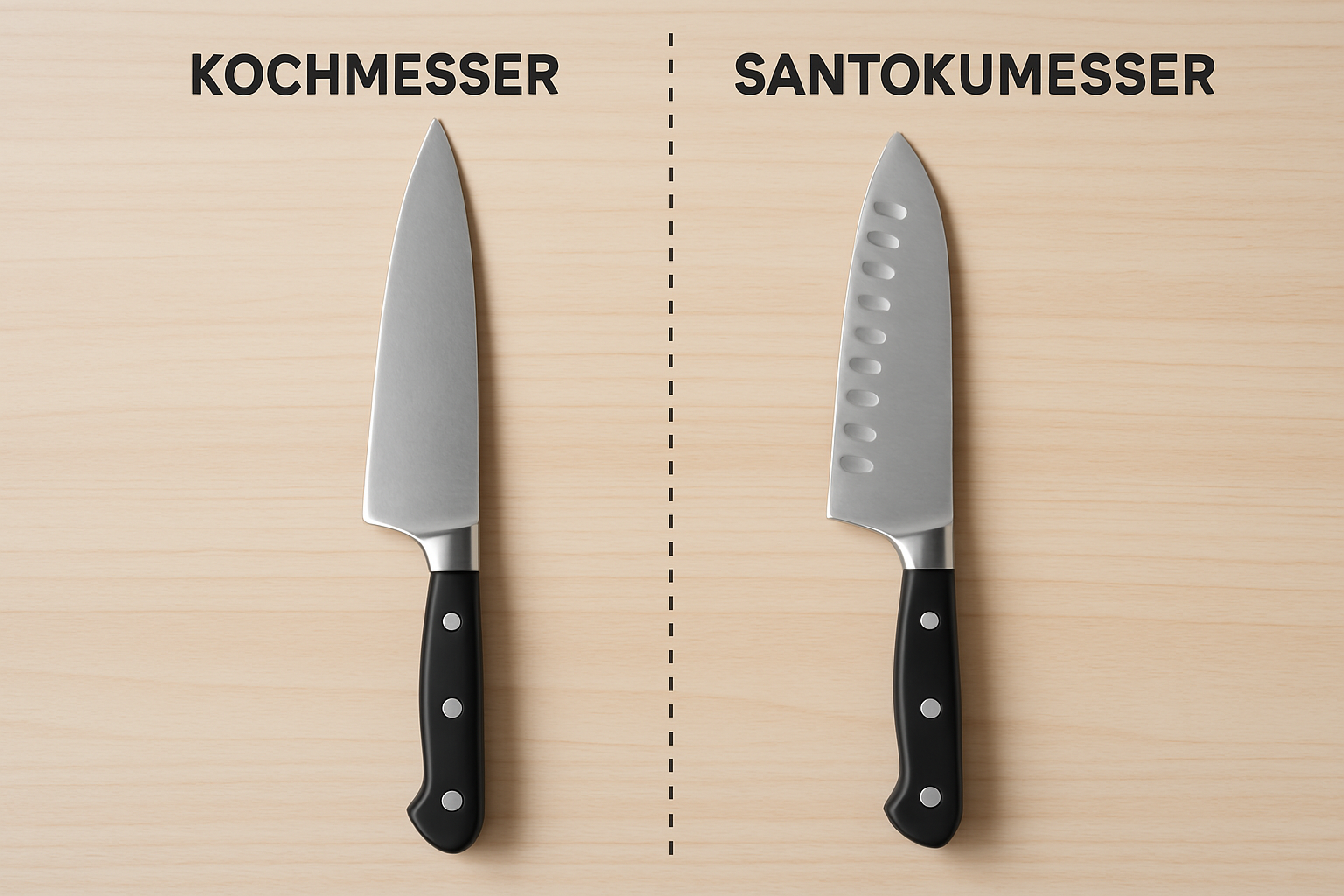 Unterschied Kochmesser vs. Santoku