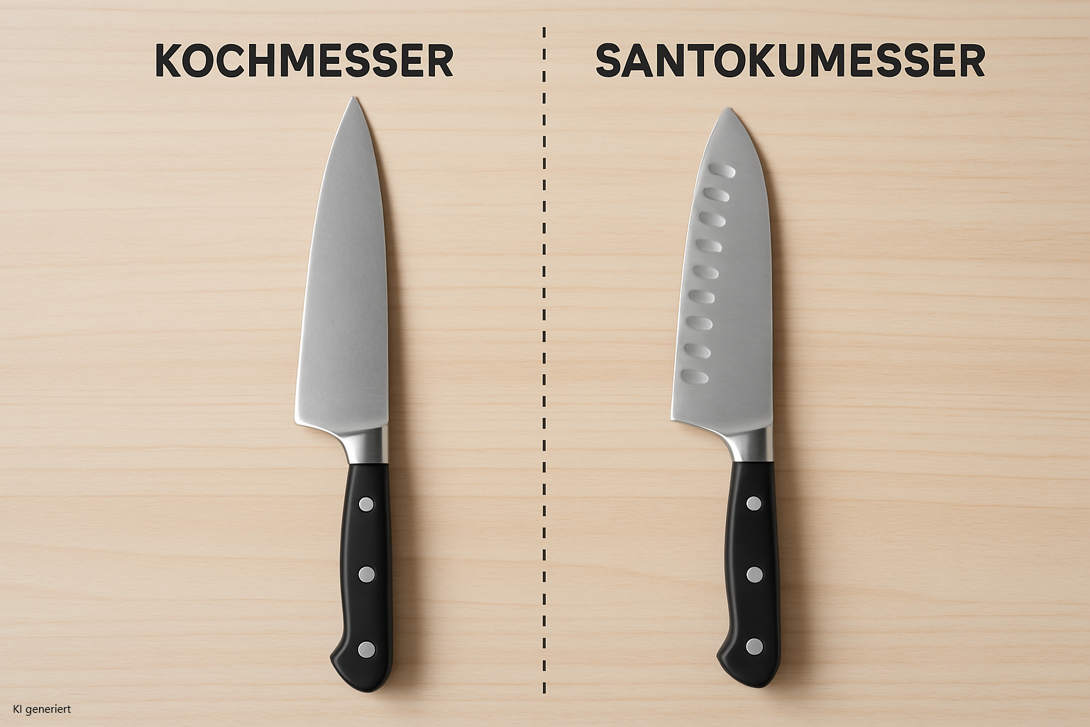 Unterschied Kochmesser vs. Santoku