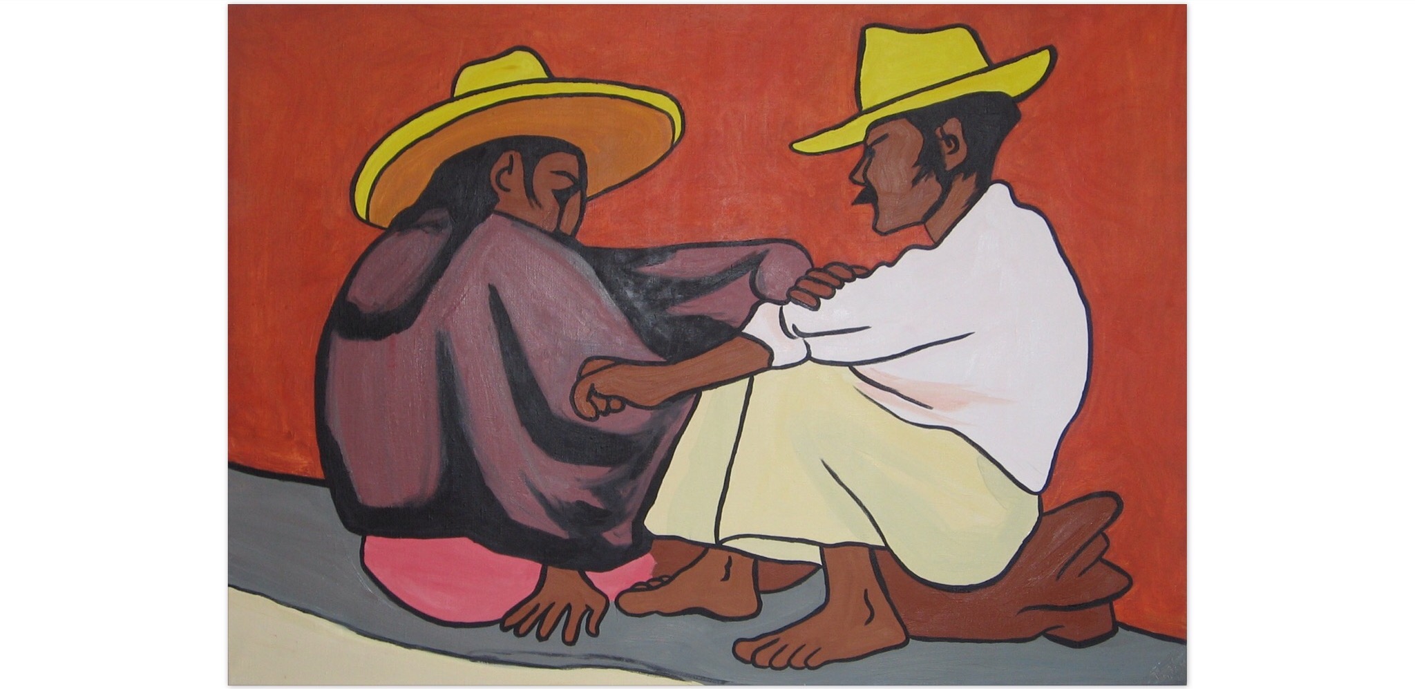 Pareja indijena by Diego Rivera