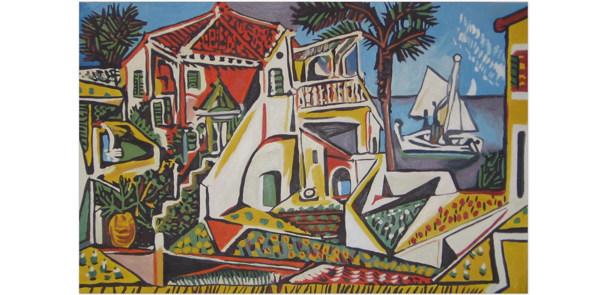 Mediterrane Landschaft nach Pablo Picasso 