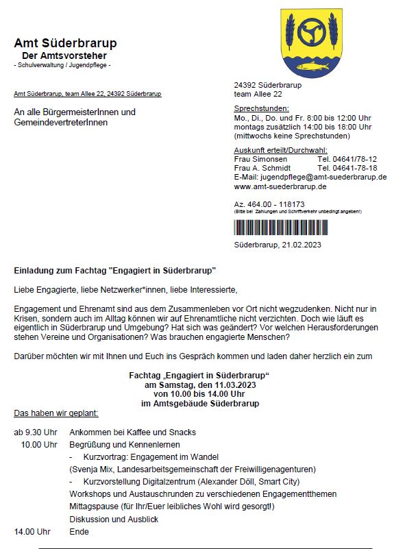 Fachtag "Engagiert in Süderbrarup"