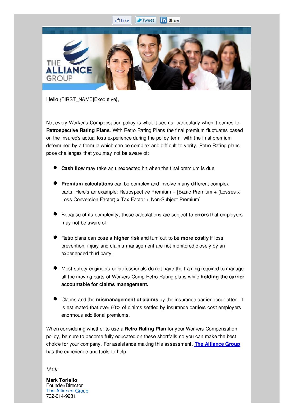 Insurance broker email