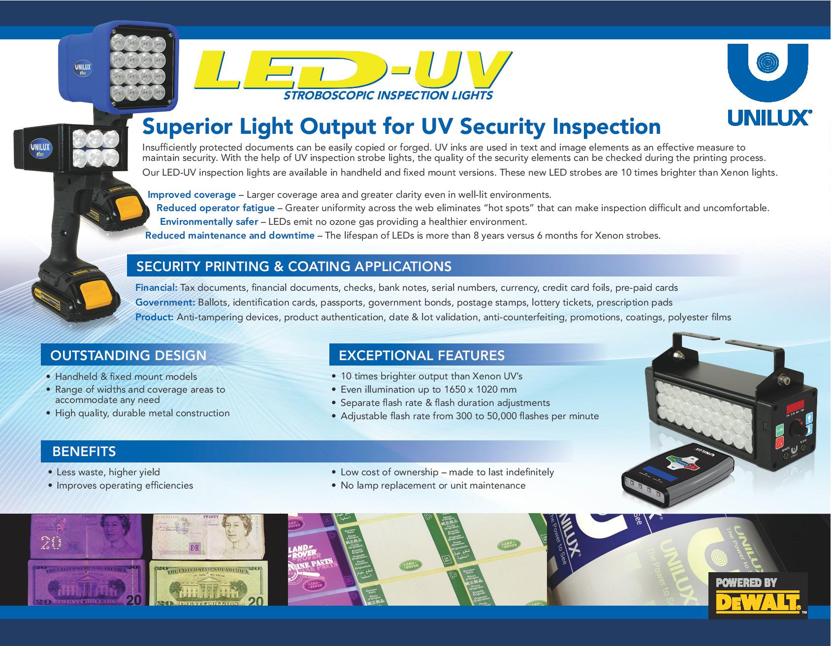 Industrial product line sales sheet front