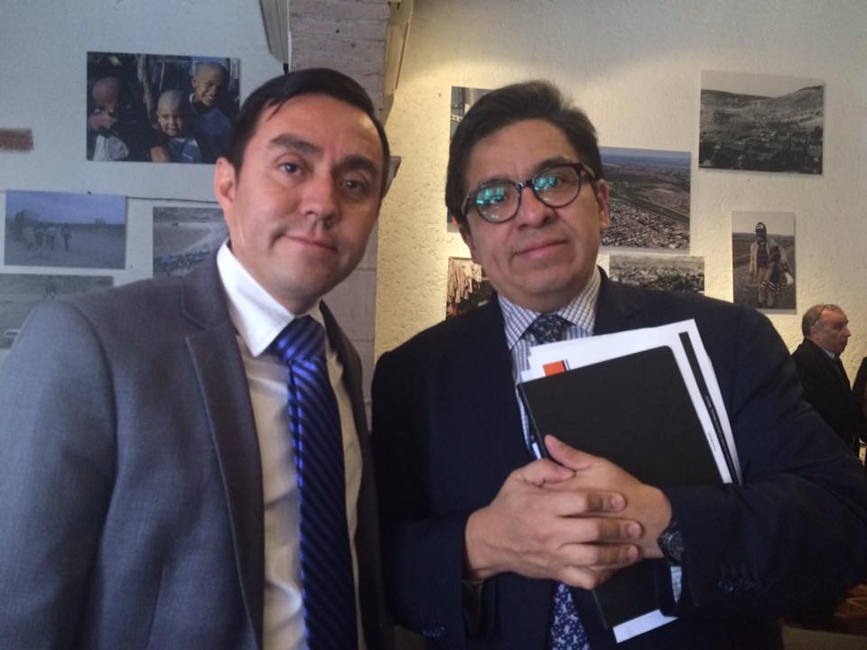 Con Ricardo Ramírez, juez de la OMC, 2016.