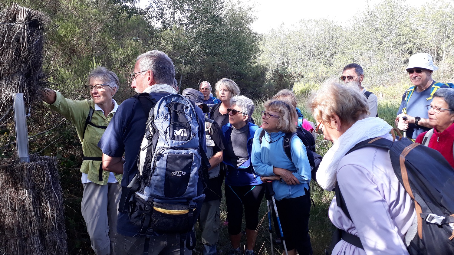 Sur le sentier d'interprétation des pierres meulières.