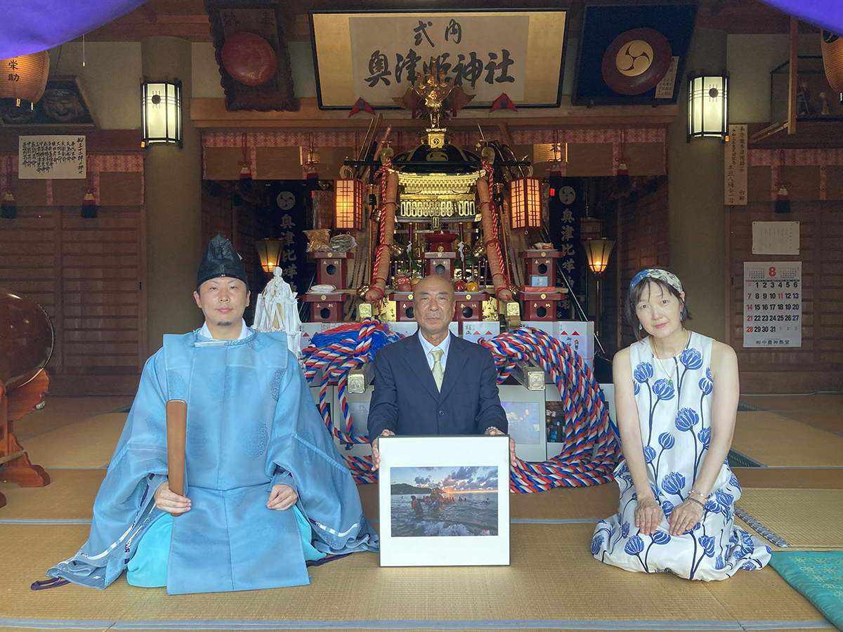 奥津比咩神社への奉納