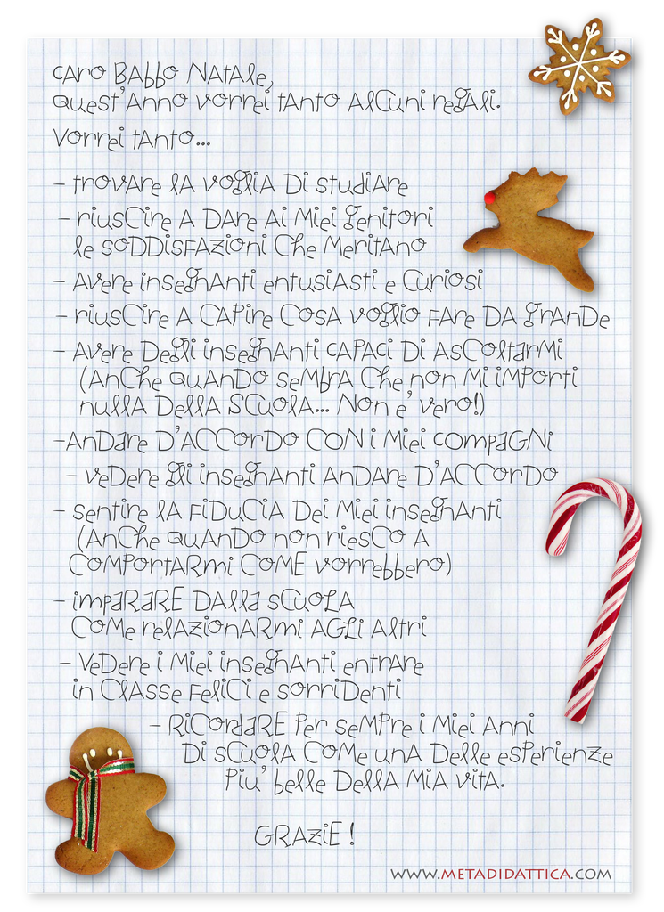 Lettera per natale ai genitori