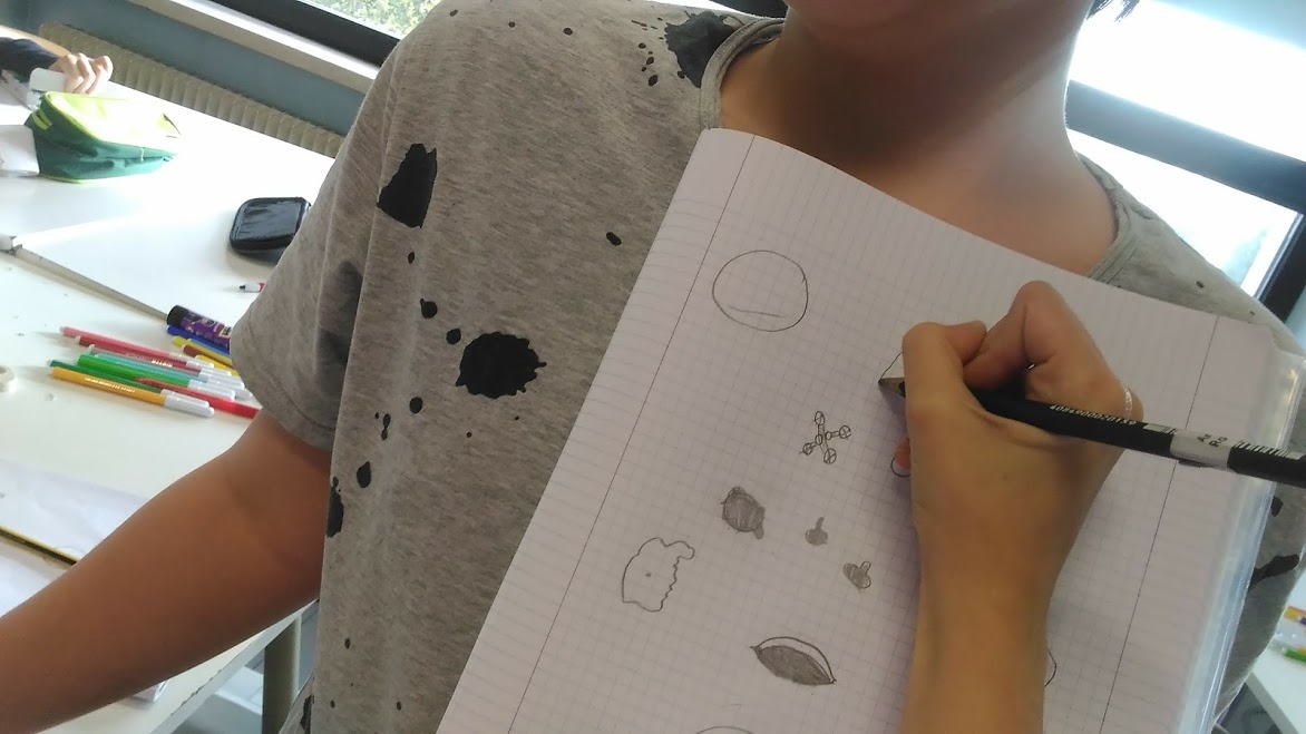 Il punto nella maglietta di un compagno.