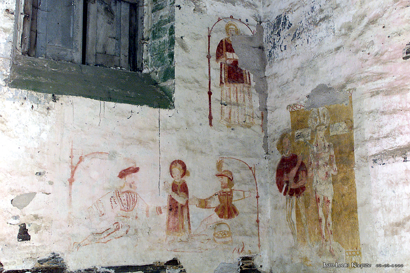 Peintures murales - Martyre de saint Étienne XVIe siècle