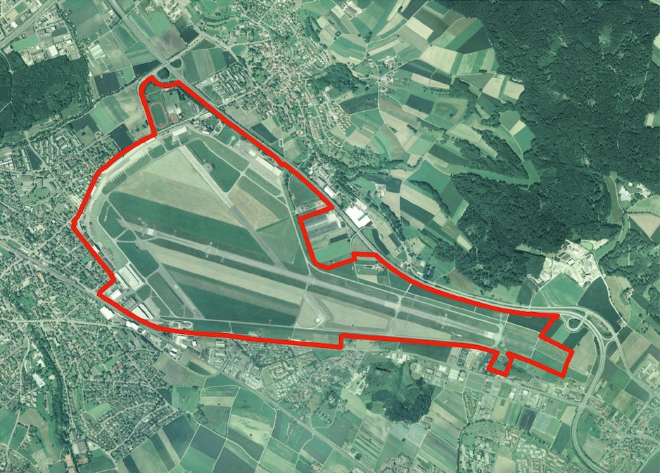 Perimeter Militärflugplatz Dübendorf (Quelle: Unterlagen armasuisse)