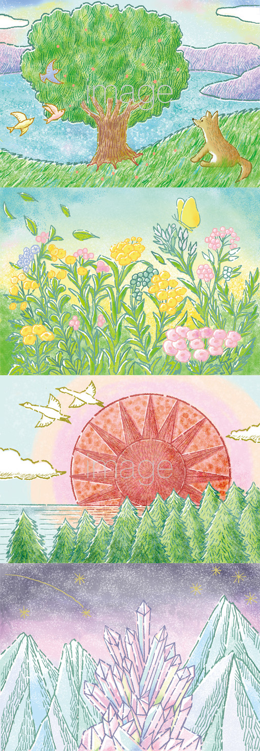 説話社 水晶玉子の運景 北村ハルコイラストレーション
