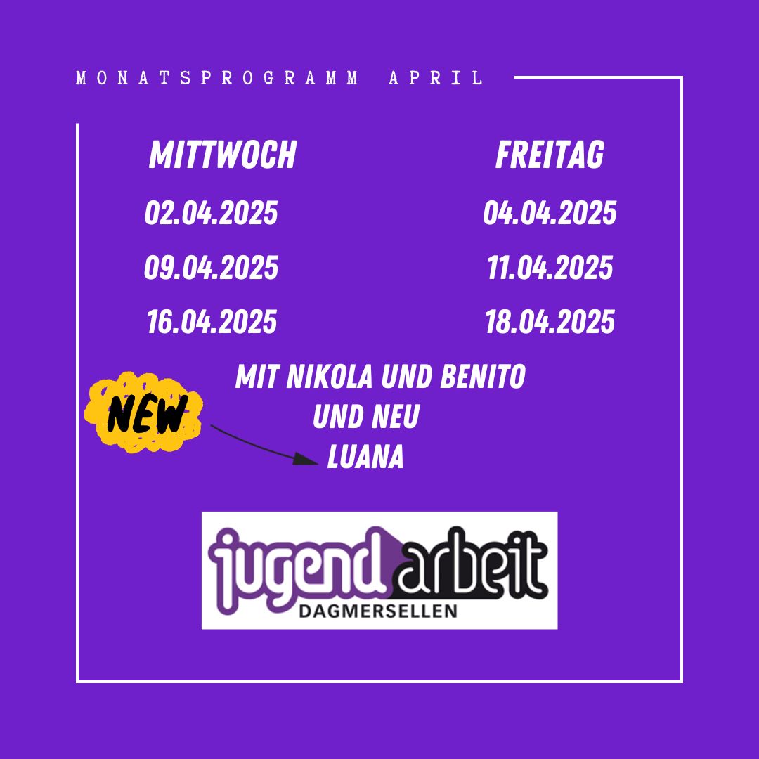 Monatsprogramm April 2025