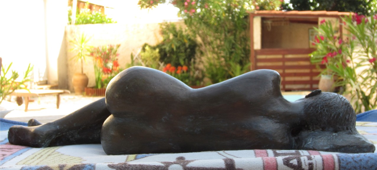 "la belle endormie" sculpture argile 2012.
