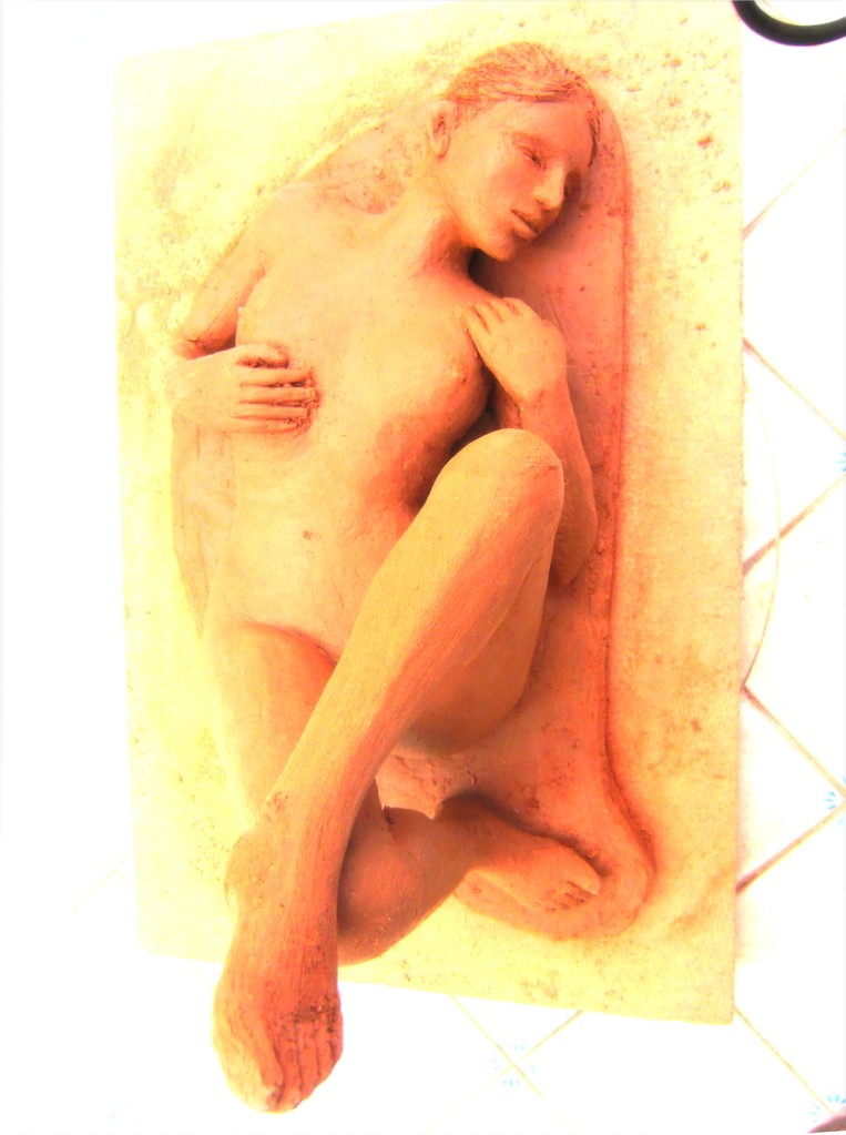 "nu couché" sculpture argile 2013