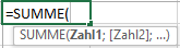 Excel-Formeln: SUMME